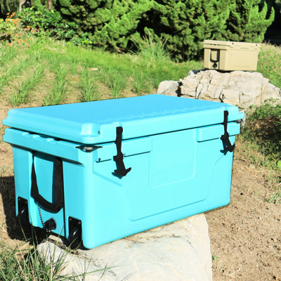 2022 New Camping Cooler - 65Qt 5 Cold Storage Blue Color Fillet Board Popular Outdoor Up To 5 Days Ice Chest Box