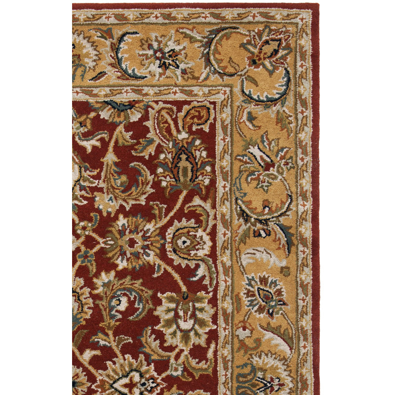 Tapis oriental rouille / chameau en laine touffeté à la main, Rectangle 2 pi 3 po x 4 pi
