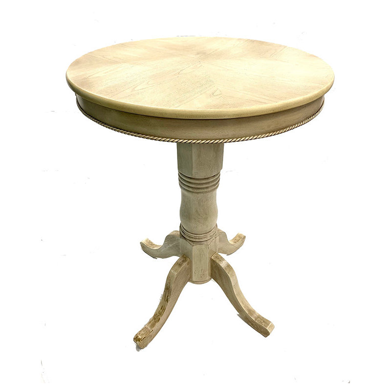 Traditional Pub Table By RAM Game Room, Antique White