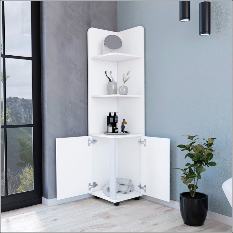 2-Door 4-Shelf Tall Storage Cabinet