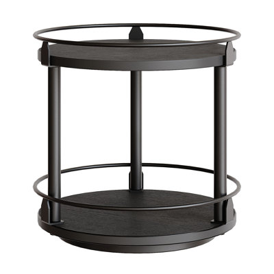 Lazy Susan Organizer, Rotating Spice Rack, 2 Tier Spice Turntable Organizer for Kitchen Countertop and Cabinet