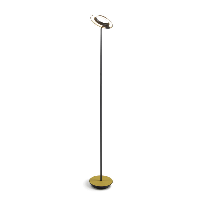 Matte Black and Honeydew LED Floor Lamp