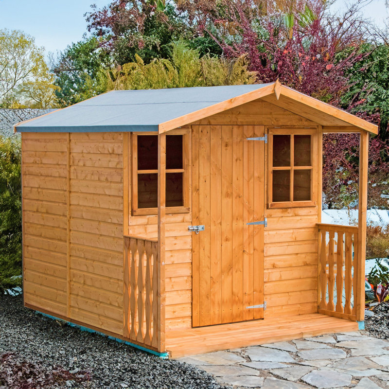 Casita 7ft x 9ft Summerhouse Shed with Veranda, No