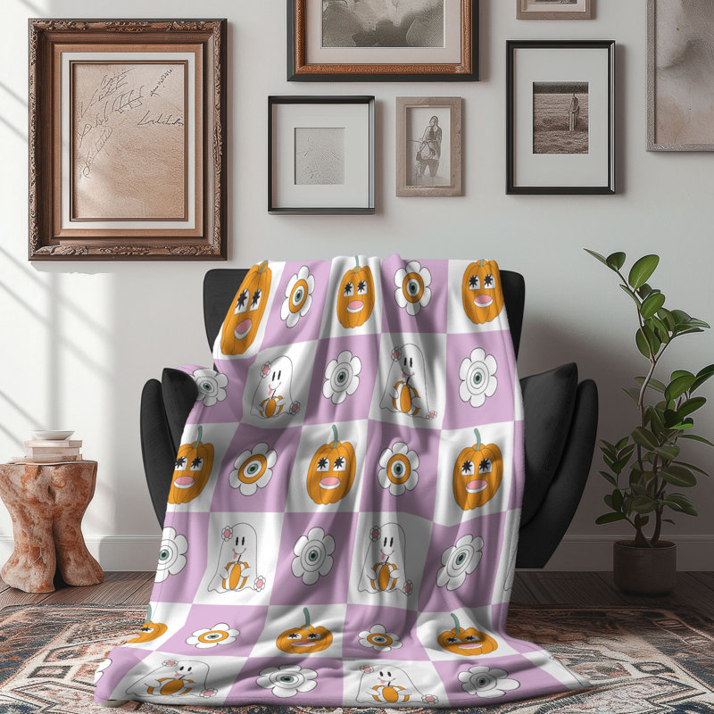 Groovy Haunt - 1 pièce Sherpa Premium, L 50 po x L 60 po