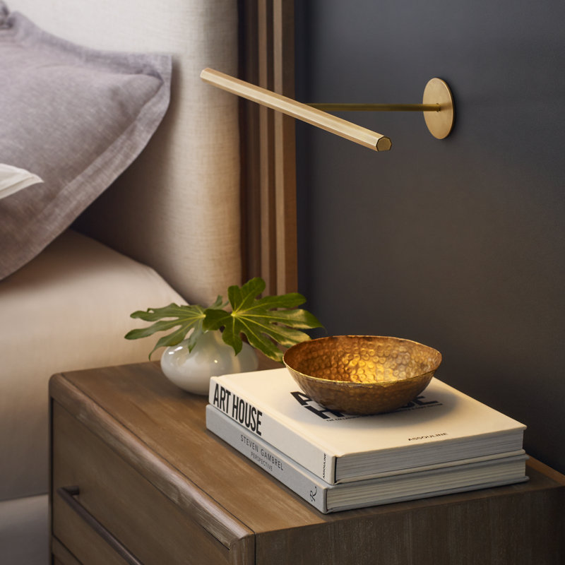 Plural Dimmable LED Wall Mounted Picture Light, Natural Brass