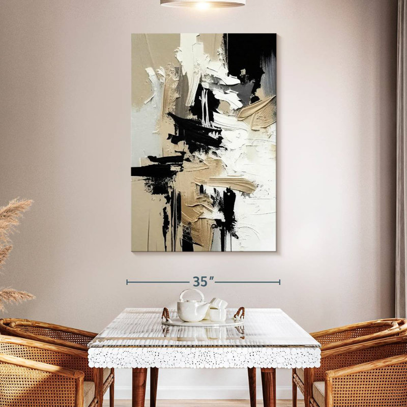 Avery texturé abstrait II, H 51 po x l 34 po