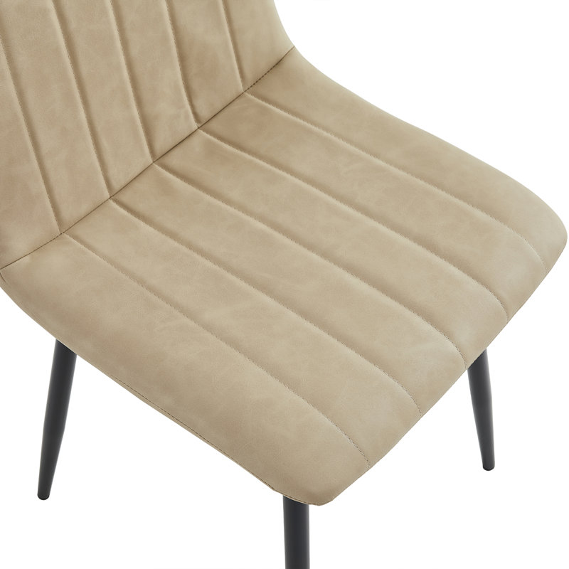 Ensemble de 6 chaises d'appoint Modern, Crème, crème