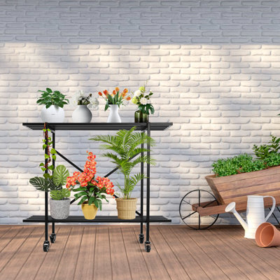 Sonsoles Iron Plant Stand 2 Tier