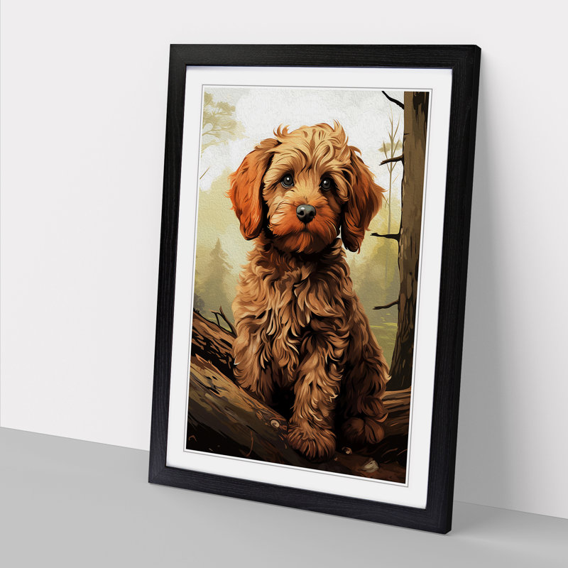 Single Picture Frame Print on Wood, Black Framed, 34cm H x 25cm W