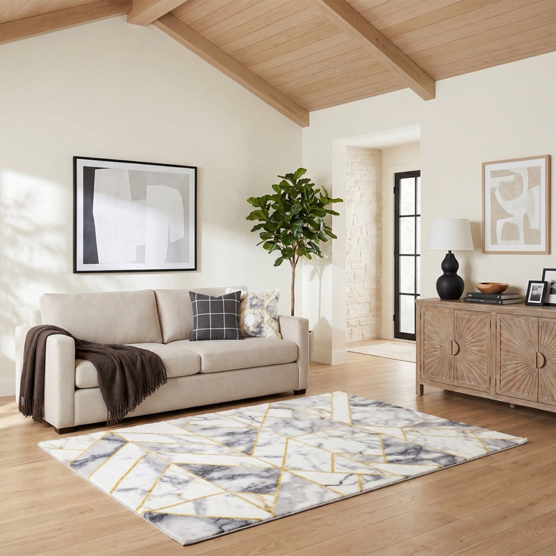 Tapis luxueux à motif abstrait en marbre Luxury