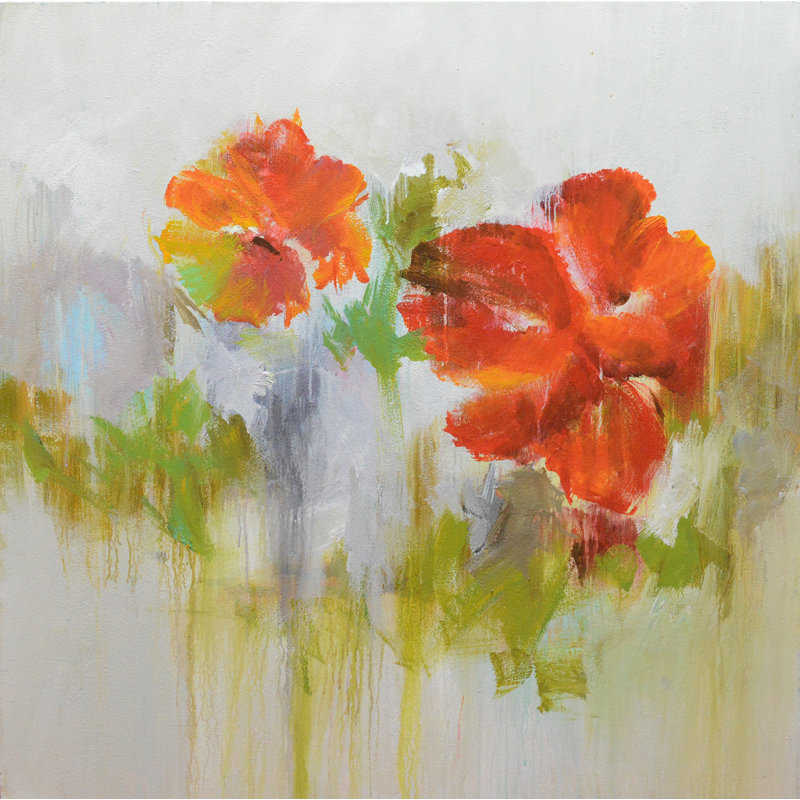 Floral Oil Painting Print on Canvas