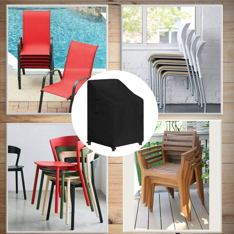 Housse de chaise d'extérieur empilable convenant aux chaises empilables et aux housses de chaise de loisirs d'extérieur