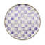 Violet Check Round Tray