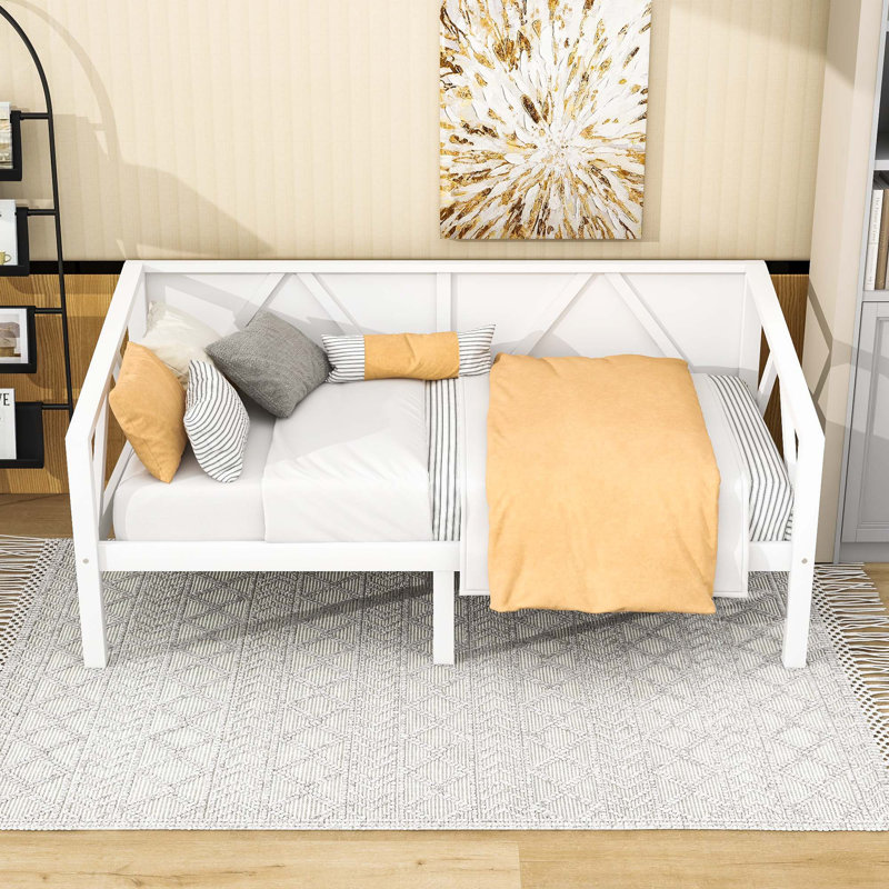 Cladinoro Wood Daybed with Slats, White, Twin