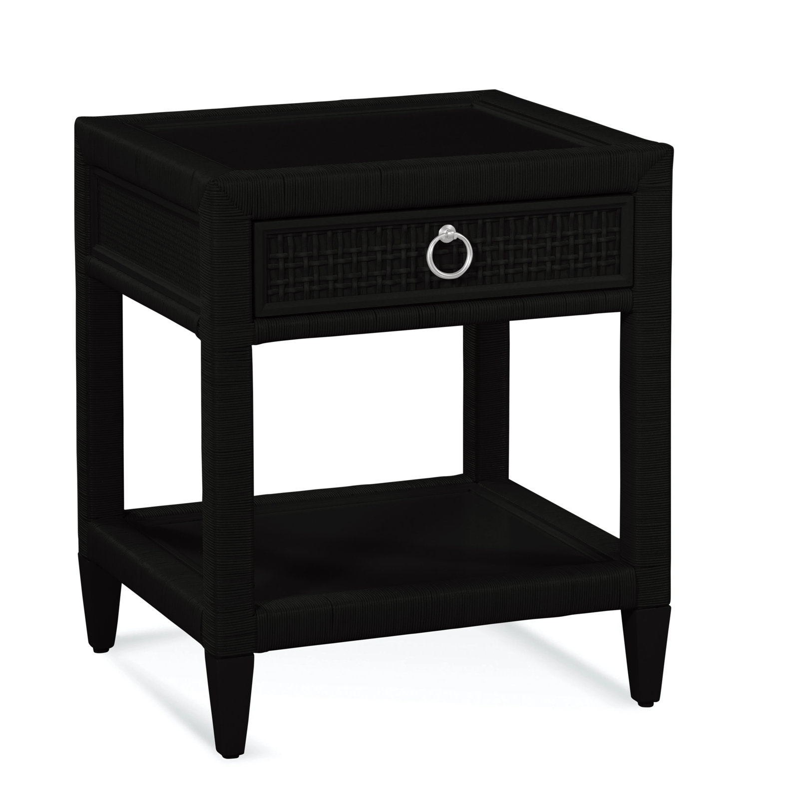Monterey 1 - Drawer Nightstand, Black, Yes, Brass