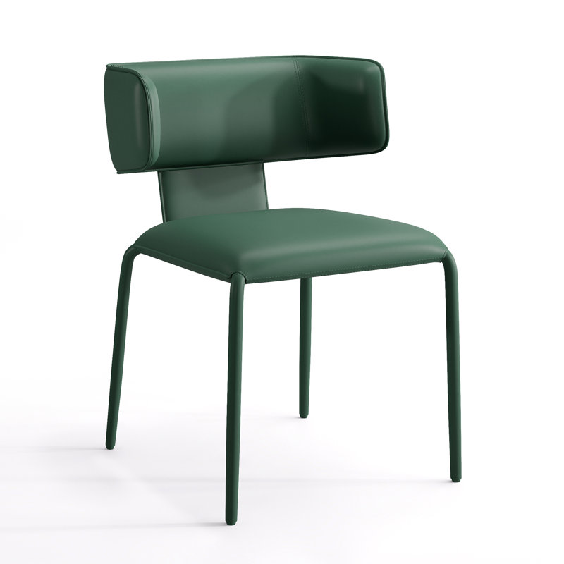 Plush Faux Leather Dining Chair With Padded Seat & Wingback Design - Modern Elegance For Office, Living Room And Kitchen