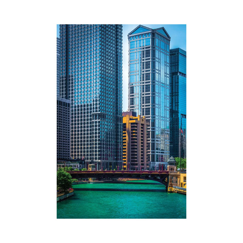 Chicago River From Michigan Ave. 1 Piece Wrapped Canvas Wall Art, 66.04 cm H x 45.72 cm W x 1.91 cm D