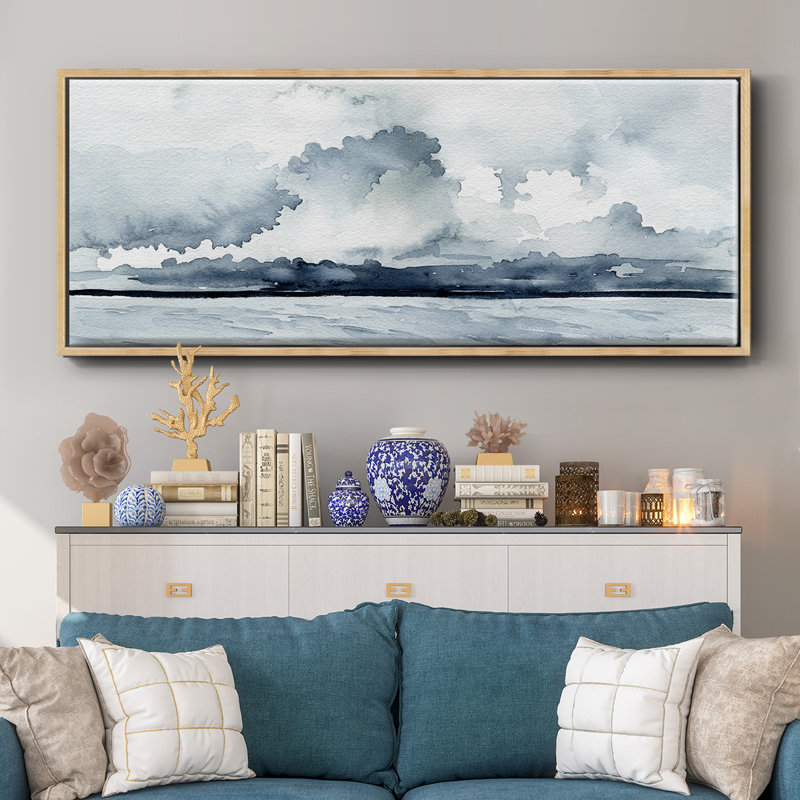 Passing Rain Storm I- Framed Canvas