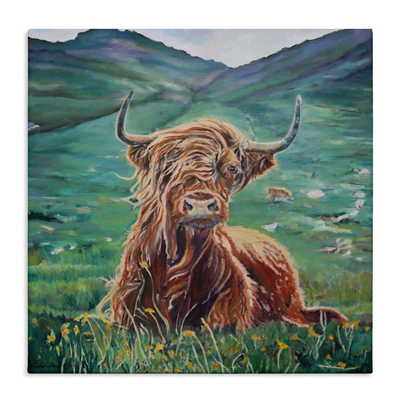 Toile soufflée par les vents Highland, par Carrie Goller, H 30 po x l 30 po