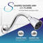 Bras de douche en forme de S avec bride 8 po en acier inoxydable avec connecteur 1/2 po, finition chromée-125094954