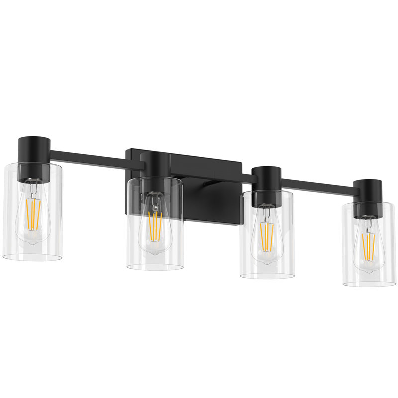 Chalise Vanity Light, Matte Black, 4 Lights