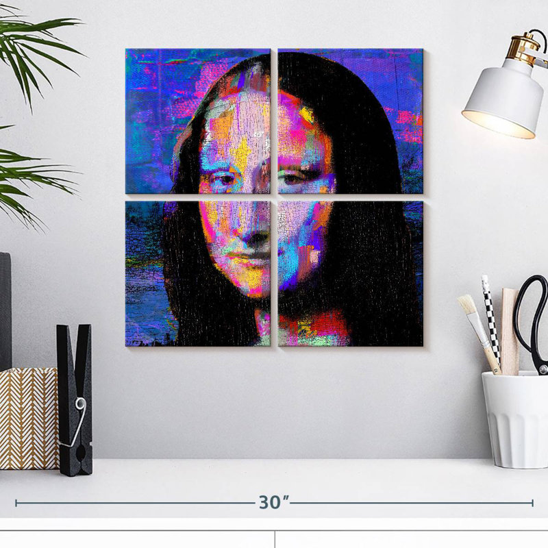 Leisha Mona Lisa Electrified, 18" H x 18" W