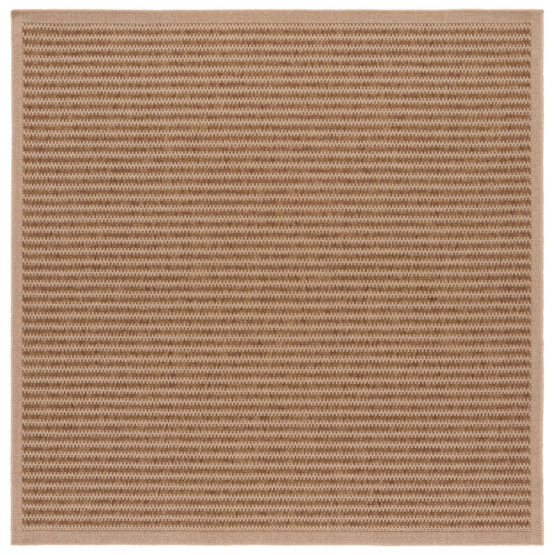 Tapis d'intérieur / extérieur de couleur unie Leiam Performance, Carré 6 pi 7 po