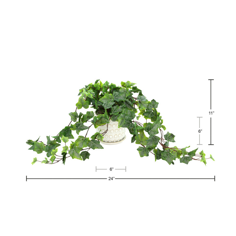 Toscani Faux Ivy Plant in Ceramic Pot