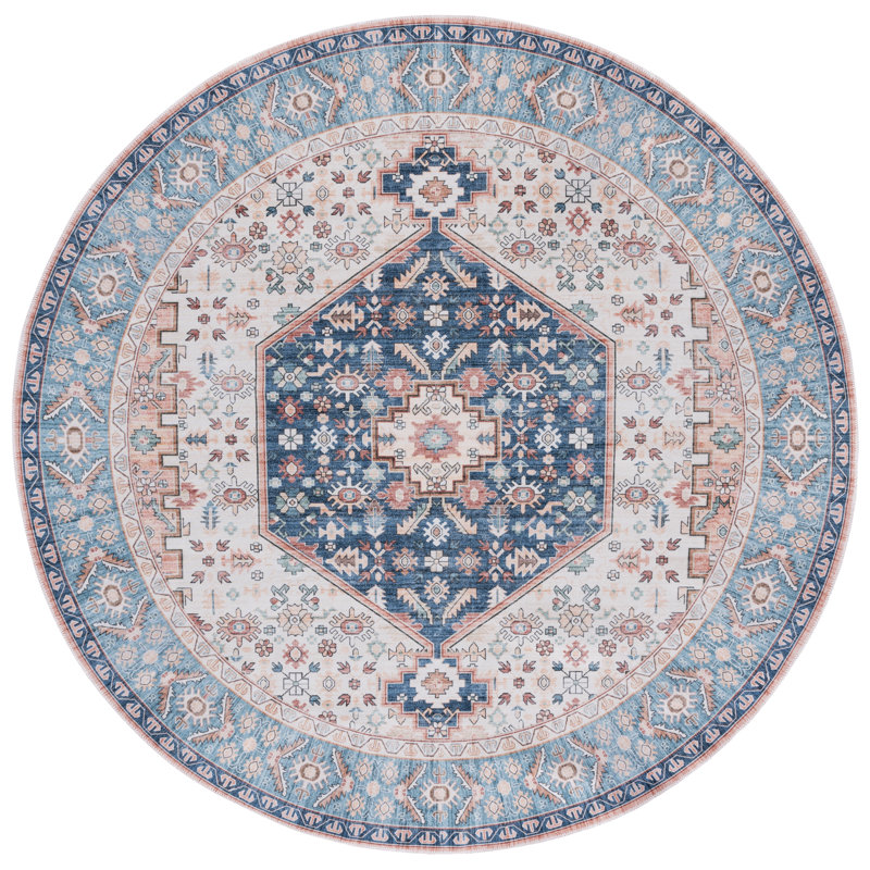 Celisse Machine Washable Performance Oriental Rug, Round 6'