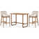 Latitude Run® 3 Pieces Patio Bar Set Modern High Top Table And Wicker Bar Chairs Set For Poolside Pub Cafe Backyard Lawn Outdoor Bar Table And Bar Height Stools Set