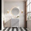 Ensemble de meuble-lavabo autoportant 30 po avec 2 ensembles de poignées et plateau en marbre d'ingénierie entièrement assemblé gris-96620760