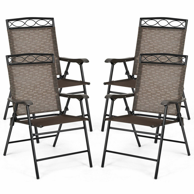 Fauteuil de patio pliant doré