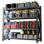 Extra Wide Heavy Duty Garage Shelving, 6000 lbs Capacity, 4-Tier Adjustable Metal Storage Rack, Black