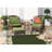 Wicker Patio Furniture Set with Light Green Cushions