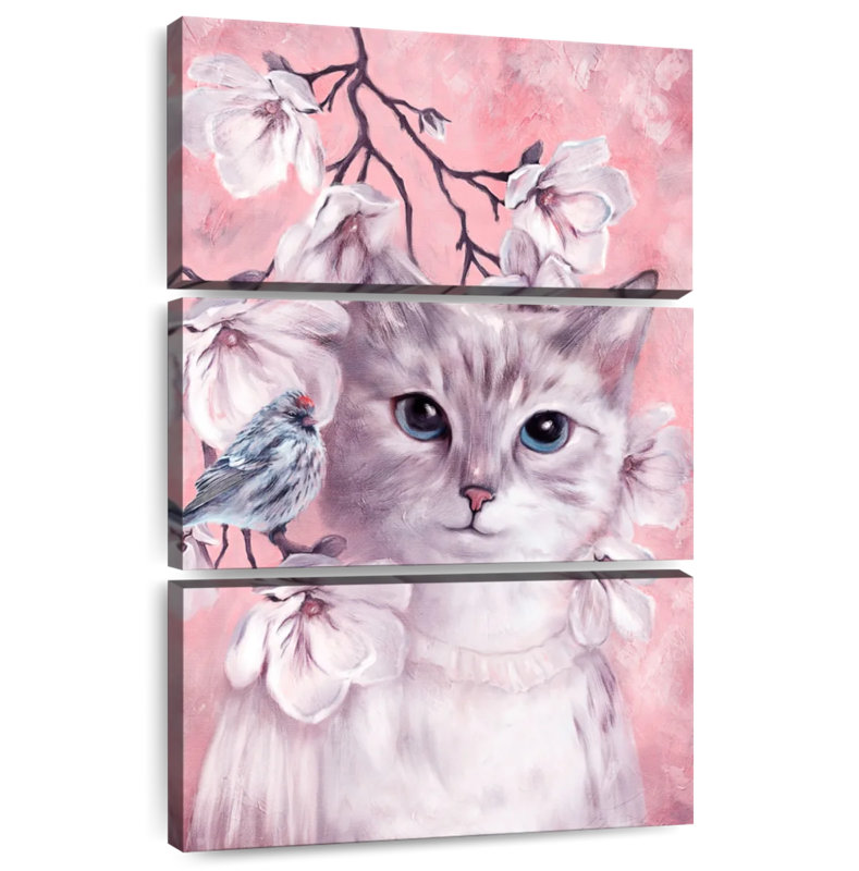 Brampt Pink Cat, 65" H x 42" W