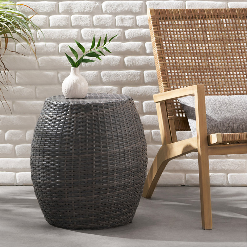 Table d'appoint de patio en osier 14,00 "| Idée cadeau