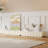 71'' Modern Floor Tv Console With 4 Drawers & Sintered Stone Countertop, Cream White Tv Stand With Artistic Scalloped Edge Design-164993692