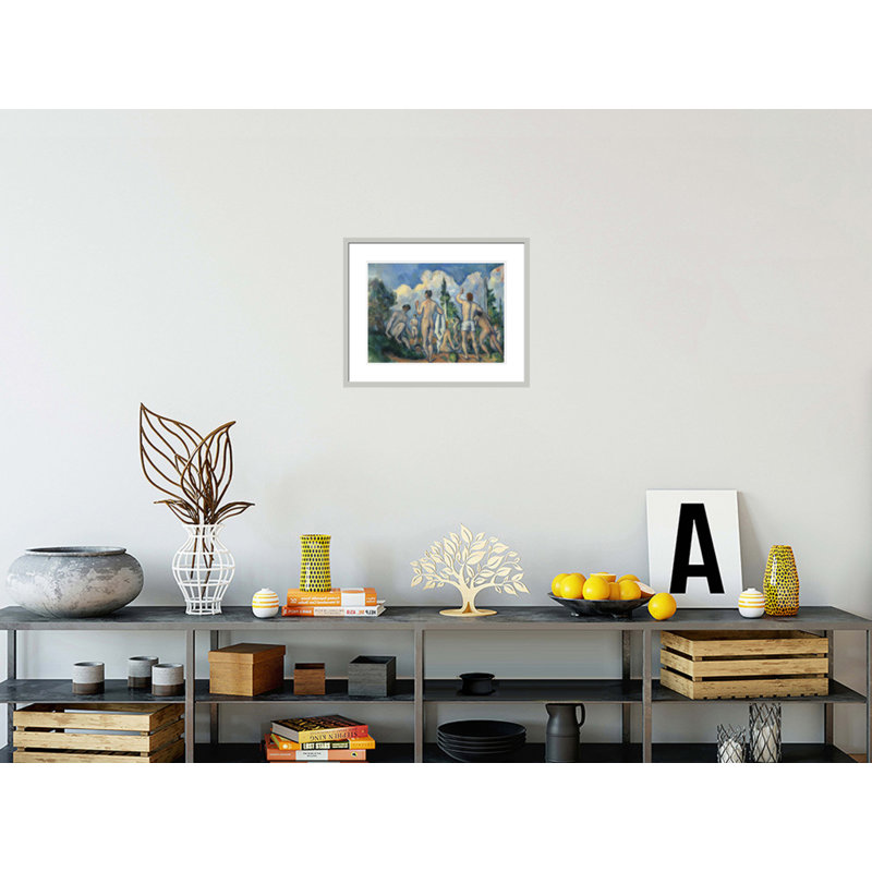 «Baigneurs» par Paul Cézanne, impression giclée encadrée, H 17,43 po x l 21,75 po