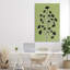 Toile de couleur vert lime gingko, design par Martina Pavlova-704788558