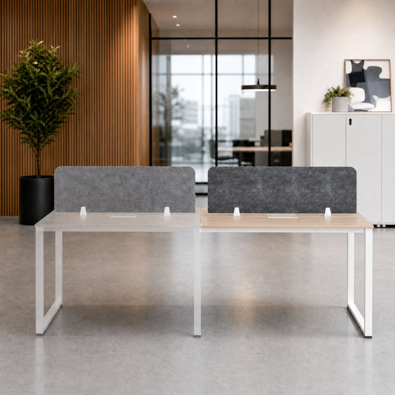 Bureau 2 personnes Okeysen pour poste de travail modulaire avec prises