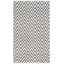 Tapis ivoire / gris en coton tissé à la main Alpo-1747608129
