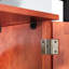 Armoire de rangement 72,4 po avec 8 portes et 4 tablettes. Cerisier. Pour le salon, la cuisine, le bureau, la poignée et la salle à manger au design charmant, finition lisse en métal rétro