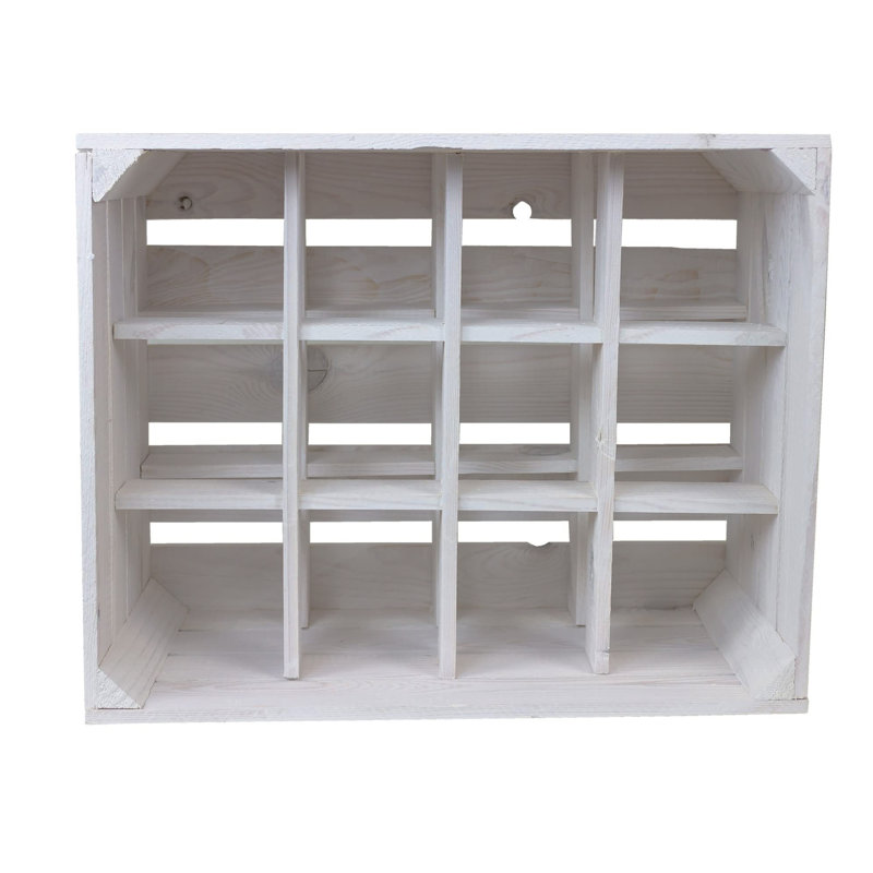 Santel Floor Wine Bottle Rack Flamed, White
