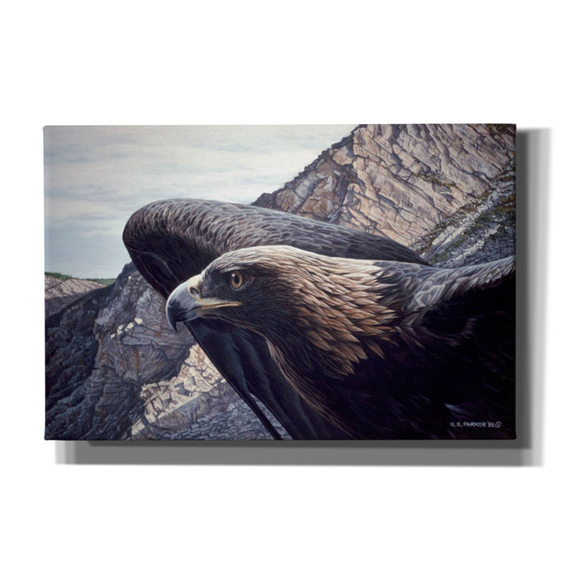 Aigle royal sur toile par Ron Parker, H 12 po x l 18 po x P 0,75 po