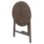 Table ronde haute Torence, gris huître
