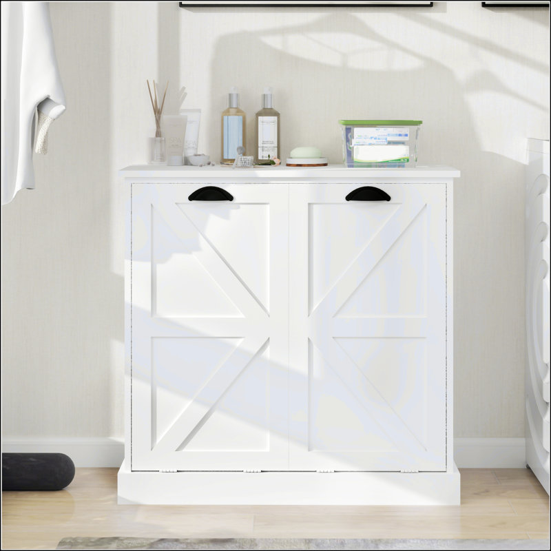 Armoire de trieur de linge inclinable à deux compartiments