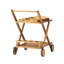 Chariot-bar mobile - 23,70 po de largeur, bois naturel, rangement supplémentaire, poids de 40,94 lb, espace
