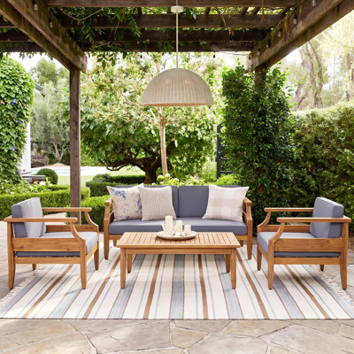 Acacia 4 - Person Patio Conversation Set with Cushions