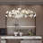 47" 6-Light Ceramic Ginkgo Leaf Chandeliers-385694966