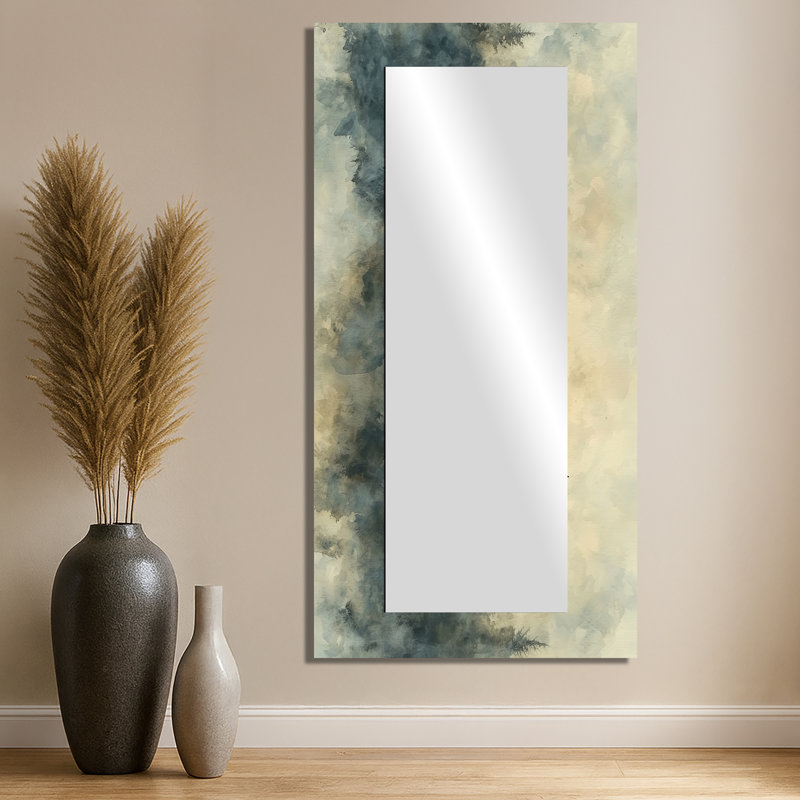 Orignal dans la brume du Canada I - décor mural miroir animaux - imprimé sur métal, 28 po x 55 po